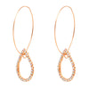 Crystal and AD,Rose Gold Plated Western Style Design Drop Earrings For Women (SJE_42_D.RG.DC)