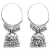 Antique Silver Plated Oxidised Traditional Large Sized Jhumka Jhumki Bali With Pearls Earrings for Women (SJE_60_D1)