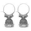Antique Silver Plated Oxidised Traditional Large Sized Jhumka Jhumki Bali Pearls Earrings for Women (SJE_60_D3)