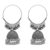 Antique Silver Plated Oxidised Traditional Large Sized Jhumka Jhumki Bali With Pearls Earrings for Women (SJE_60_D6)