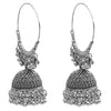 Antique Silver Plated Oxidised Traditional Large Sized Jhumka Jhumki Bali With Pearls Earrings for Women (SJE_60_D6)