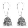Antique Silver Plated Oxidised Traditional Design Small Sized Jhumka Jhumki With Pearls Earrings for Women (SJE_61_D3)