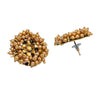 Traditional Indian Antique Gold Plated Pearl Clusterd CZ,Crystal Studded Stud Earring For Women (SJE_62_O)