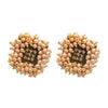 Traditional Indian Antique Gold Plated Pearl Clusterd CZ,Crystal Studded Stud Earring For Women (SJE_62_S)