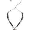 Shining Jewel Silver Oxidised Traditional Mangalsutra Thushi Necklace For Women & Girls (SJN_01)