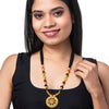 Shining jewel Traditional Indian Handcrafted Gold Plated Designer Fancy Mangalsutra Thushi mala Necklace Pendant Set For Women (SJN_06)