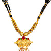 Shining Jewel Traditional Indian Handcrafted Gold Plated Designer Fancy Mangalsutra Thushi mala Necklace Pendant Set For Women (SJN_104)