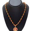 Shining Jewel Gold Plated Shivaji Maharaj Rudraksha Pendant Locket for Men (SJN_109_R)