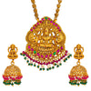 Shining Jewel Handcrafted Antique Gold Plated Bridal and Festival Temple Jewellery Necklace With Matching Earring For Women (SJN_125)