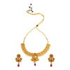 Shining Jewel Handcrafted Antique Gold Plated Flower Design Jewellery Necklace With Matching Jhumka Earring For Women (SJN_127)