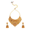 Shining Jewel Traditional Gold Plated Kundan Ethnic Bridal Choker Jewellery Set with Mathing Jhumka Earrings  for women ( SJN_138)
