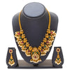 Shining Jewel Handcrafted Antique Gold Plated Matte Traditional Kundan,CZ, Studded Jewellery Necklace set With Matching Earring For Women (SJN_146)