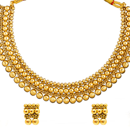 Shining Jewel Gold Plated Kundan,CZ, Studded Necklace Jewellery Set Stud Earring for Women (SJN_155)