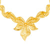 Shining Jewel Traditional Gold Plated Flower Design Necklace Chain Jewellery Set for Women (SJ_162)