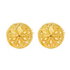 Shining Jewel Gold Plated Round Flower Design Pendant Necklace with Matching Earrings for Women (SJN_171)