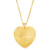 Shining Jewel Gold Plated Heart Design Pendant Necklace with Matching Earrings for Women (SJN_173)