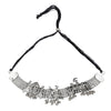 Shining Jewel Antique Silver Oxidised Afghani Style Necklace Set for Women (SJN_175)