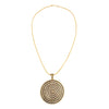 Antique Gold Plated Kundan, CZ, Peacock Design Adjustable Pendant Necklace for Women (SJN_187)