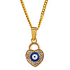 Gold Plated White Enamel Evil Eye Charm Pendant Necklace for Girls, Teens & Women (SJN_199)