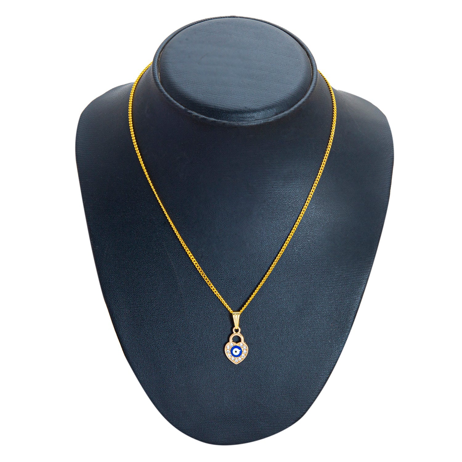 Brass Enamel White Gold Evil Eye Necklace Pendant Chain For Women Girl –  ZIVOM