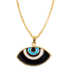 Latest Design Gold Plated Evil Eye Design Pendant Necklace for Women (SJN_207_E)