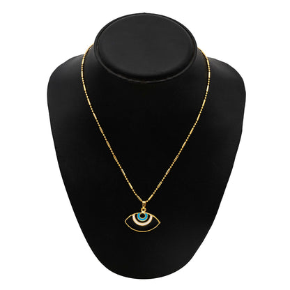 Latest Design Gold Plated Evil Eye Design Pendant Necklace for Women (SJN_207_E)