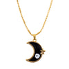Latest Design Gold Plated Star in Moon Pendat Necklace for Women (SJN_207_M)