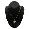 Latest Blue Color Star in Evil Eye Design Pendant Necklace for Women (SJN_207_S)