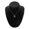 CZ and Crytal Studded Daily Wear Western Style Gold Plated Pendant Necklace For Women - Dark Green (SJN_217_S)