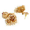 Matt Gold Plated Kundan, CZ, Studded Lakshmi Temple, Jewellery Choker Dori Necklace with Matching Earring Jewellery/Jewelry Set For Women (SJN_231)