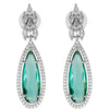 Silver Plated Light Green Stone Neklace Set with Matching Earring for Women (SJN_233_LG)
