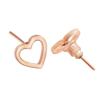 Rose Gold Plated Stainless Steel Valentine Infinity Love Pendant Locket Necklace Mangalsutra Set For Women With Matching Earrings (SJN_237_RG)