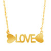 Gold Plated Stainless Steel Valentine Love Pendant Locket Necklace Set For Women With Matching Earrings (SJN_238_G)