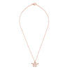 Rose Gold Plated Stainless Steel Butterfly Pendant Locket Necklace Set For Women With Matching Earrings (SJN_244_RG)