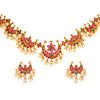 Traditional Antique Gold Plated Temple Jewellery Traditional Long Bridal Jewellery Necklace Set for Women SJN_41_S