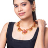 Traditional Antique Gold Plated Temple Jewellery Traditional Long Bridal Jewellery Necklace Set for Women SJN_41_S