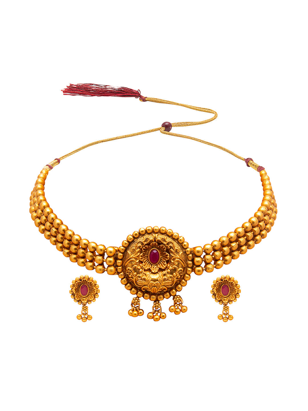 22K Gold Choker Necklaces -Indian Gold Jewelry -Buy Online