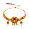Designer Antique Gold Plated Stylish Traditional Ethnic Thushi Choker Necklace Jewellery Set for Women SJN_43