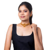 Designer Antique Gold Plated Stylish Traditional Ethnic Thushi Choker Necklace Jewellery Set for Women SJN_43