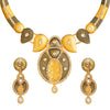 Traditional Gold Dual tone Kundan Polki Jewellery Necklace Set with earrings for Women SJN_47