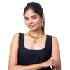 Traditional Gold Dual tone Kundan Polki Jewellery Necklace Set with earrings for Women SJN_51