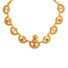 Shining Jewel Traditional Antique Gold Plated Temple Jewellery Traditional Long Bridal Necklace Set for Women (SJN_55)