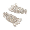 Shining Jewel SilverPlated Kundan Pearl Choker Bridal Necklace Combo Jewellery Set With Tikka and Earrings for Women (SJN_60_S)