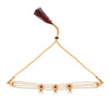 Shining Jewel Multistrand Traditional Design Pearl Choker Necklace Jewellery Set for Women (SJN_63)