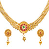 Shining Jewel Handcrafted Antique Gold Plated Jewellery Necklace set With Matching Earring For Women (SJN_82)