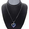 Shining Jewel Silver Rhodium Plated Heart Love Locket Pendant Valantine Gift Nekclace for Women (SJN_84_B)