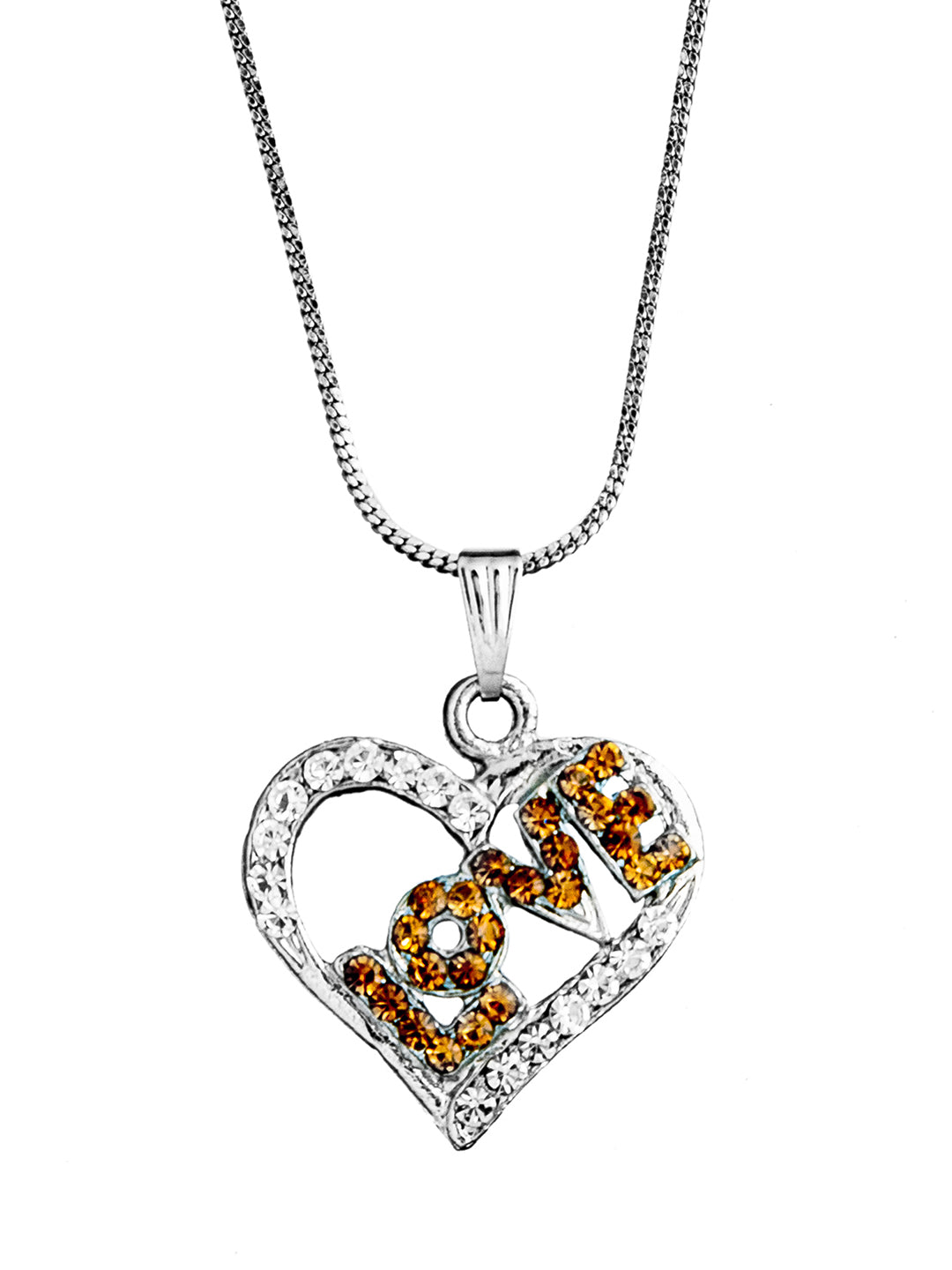 Heart Diamond Necklace, 18k Solid Gold Necklace, Love Heart Jewelry, V –  GeumJewels
