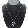 Shining Jewel Silver Rhodium Plated Heart Love Locket Pendant Valantine Gift Nekclace for Women (SJN_84_OB)