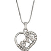 Shining Jewel Silver Rhodium Plated Heart Love Locket Pendant Valantine Gift Nekclace for Women (SJN_84_W)