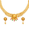 Shining Jewel Handcrafted Antique Gold Plated Jewellery Necklace set With Matching Earring For Women (SJN_89)
